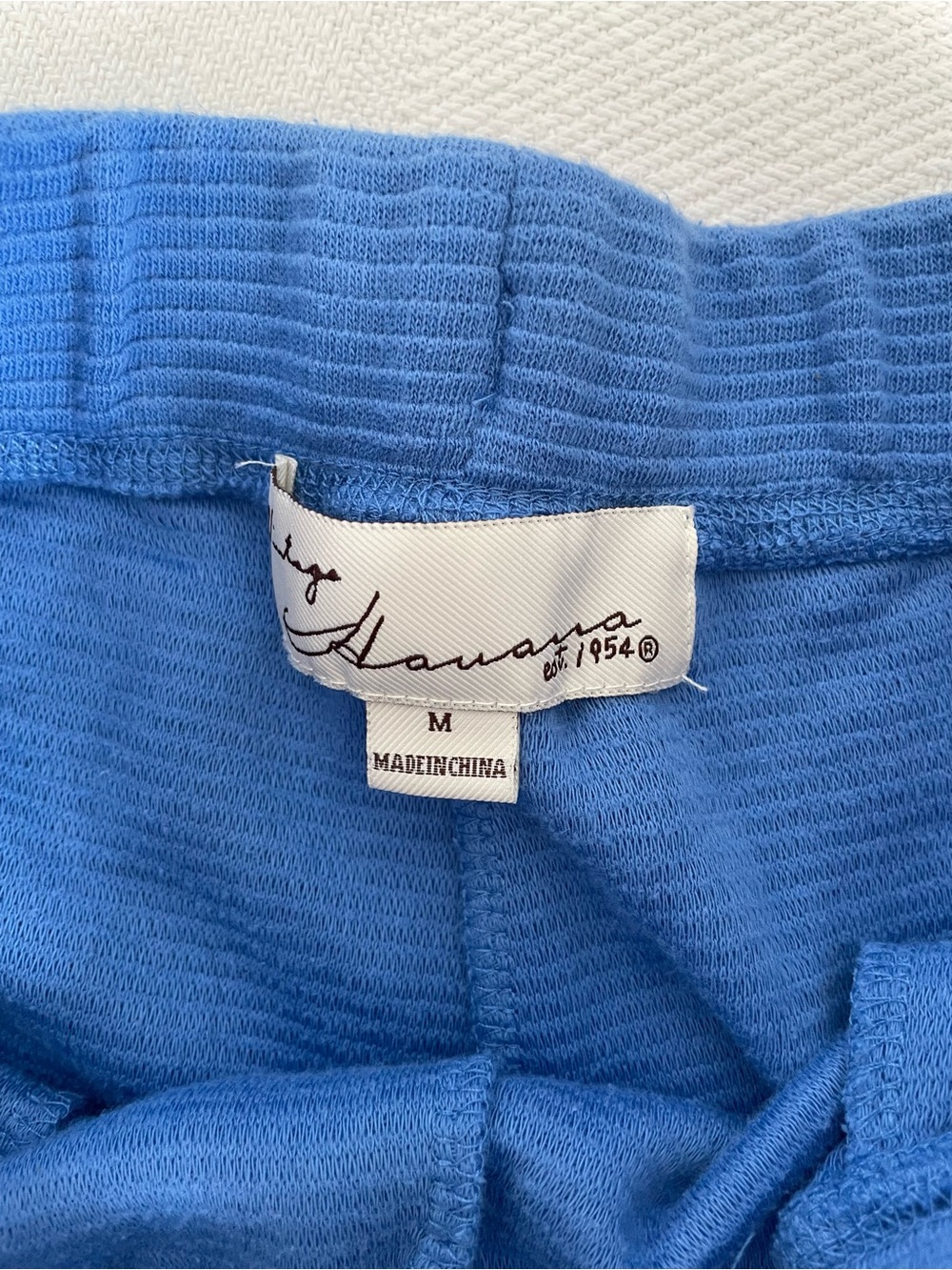 Vintage Havana Blue Ribbed Drawstring Shorts - Picture 4 of 5